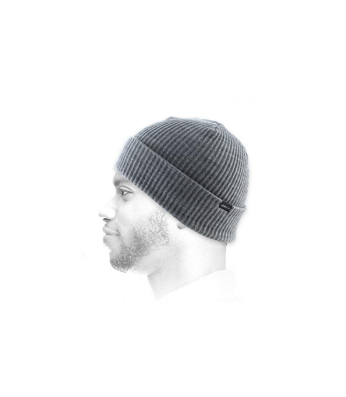 gorro gris jaspeado solapa Obey Acacia Beanie heather grey gorro gris jaspeado solapa Obey Acacia Beanie heather grey